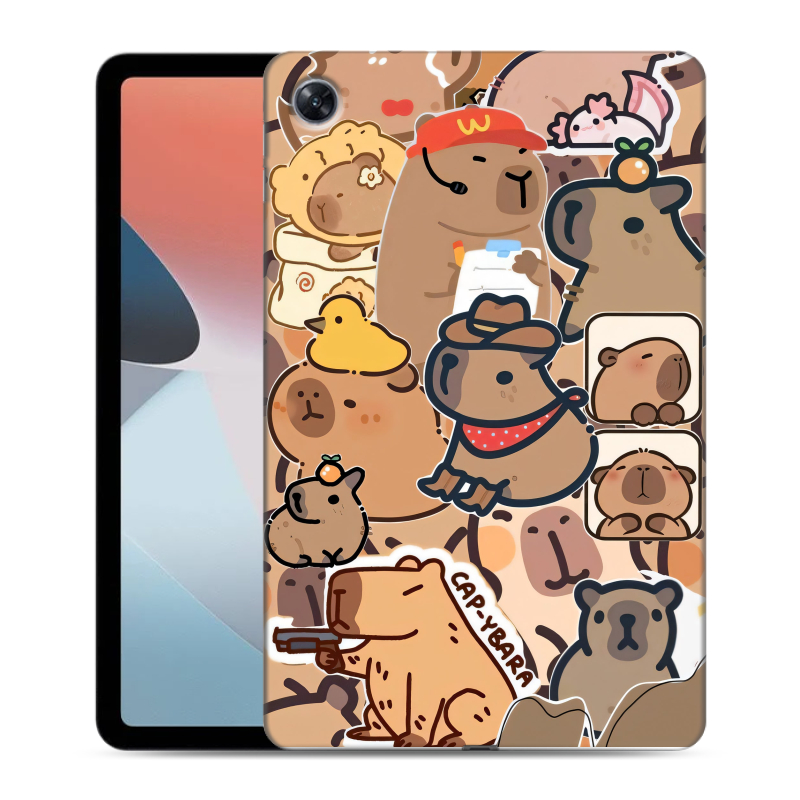 Силиконовый чехол на OPPO Pad Air с принтом капибара Силиконовый чехол на OPPO Pad Air с принтом капибара