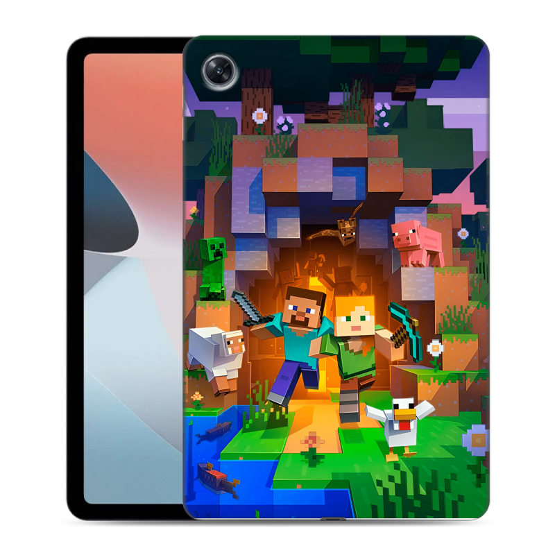 Силиконовый чехол на OPPO Pad Air с принтом Майнкрафт Minecraft Силиконовый чехол на OPPO Pad Air с принтом Майнкрафт Minecraft