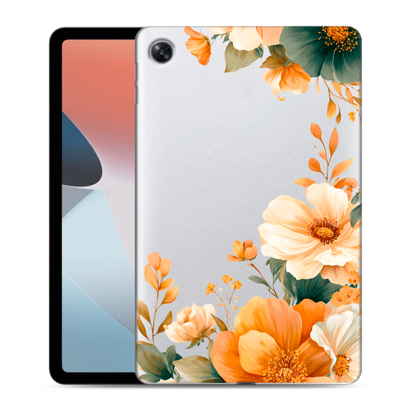 Силиконовый чехол на OPPO Pad Air с принтом Цветы принт Силиконовый чехол на OPPO Pad Air с принтом Цветы принт
