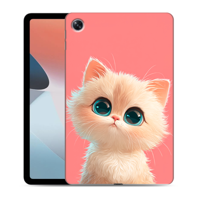 Силиконовый чехол на OPPO Pad Air с принтом Розовый котенок Силиконовый чехол на OPPO Pad Air с принтом Розовый котенок