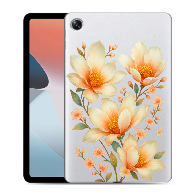 Силиконовый чехол на OPPO Pad Air с принтом Цветы Силиконовый чехол на OPPO Pad Air с принтом Цветы