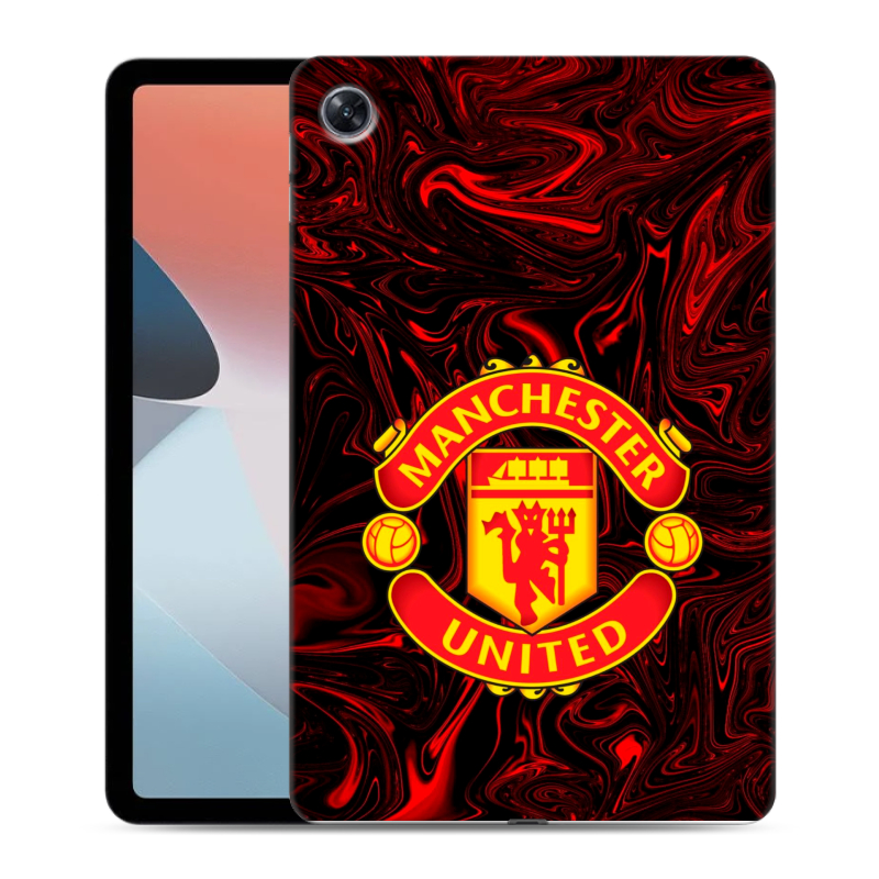 Силиконовый противоударный чехол на OPPO Pad Air с принтом Manchester United Силиконовый противоударный чехол на OPPO Pad Air с принтом Manchester United