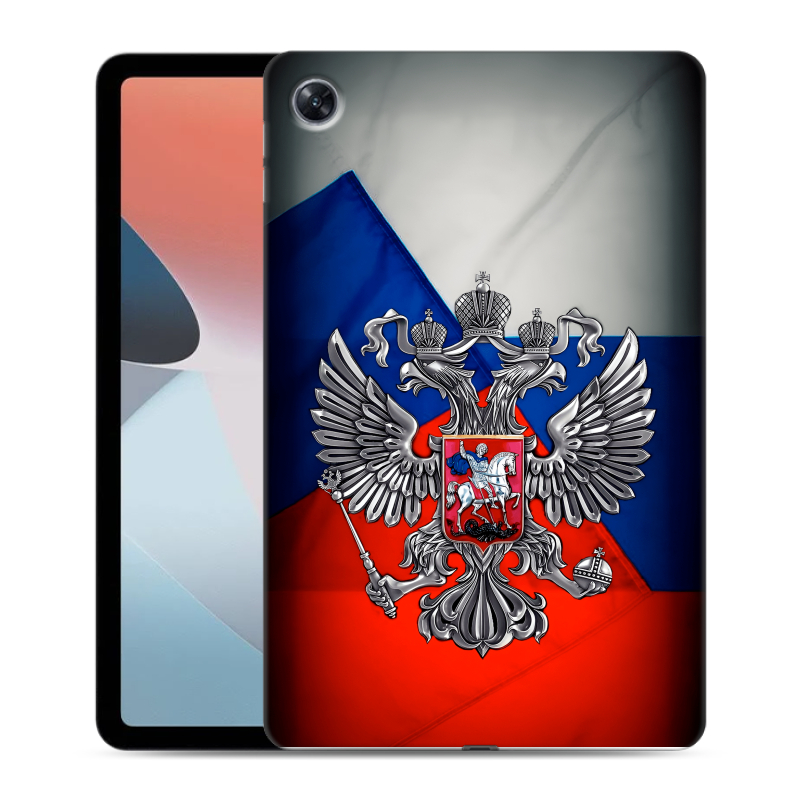 Силиконовый чехол на OPPO Pad Air с принтом Флаг России Силиконовый чехол на OPPO Pad Air с принтом Флаг России