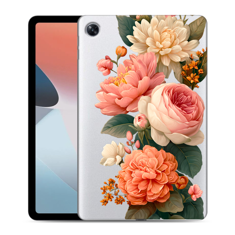 Силиконовый чехол на OPPO Pad Air с принтом цветы Силиконовый чехол на OPPO Pad Air с принтом цветы