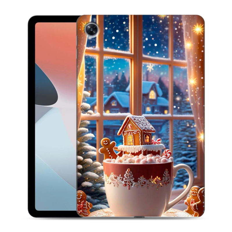Силиконовый противоударный чехол на OPPO Pad Air с принтом Новый год Силиконовый противоударный чехол на OPPO Pad Air с принтом Новый год