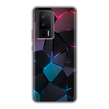 Силиконовый чехол на XIaomi Poco F5 Pro с принтом Геометрия неона Силиконовый чехол на XIaomi Poco F5 Pro с принтом Геометрия неона
