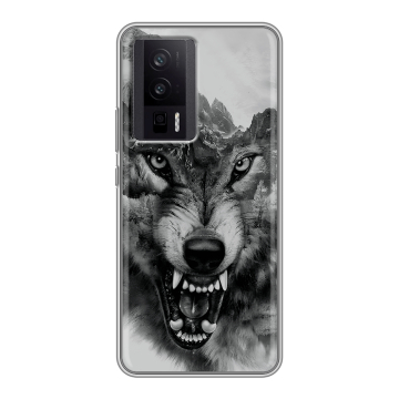 Силиконовый чехол на XIaomi Poco F5 Pro с принтом Волк Силиконовый чехол на XIaomi Poco F5 Pro с принтом Волк