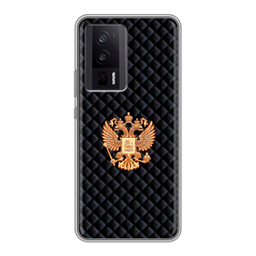 Силиконовый чехол на XIaomi Poco F5 Pro с принтом Герб России принт Силиконовый чехол на XIaomi Poco F5 Pro с принтом Герб России принт