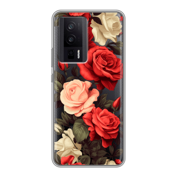 Силиконовый чехол на XIaomi Poco F5 Pro с принтом Розы