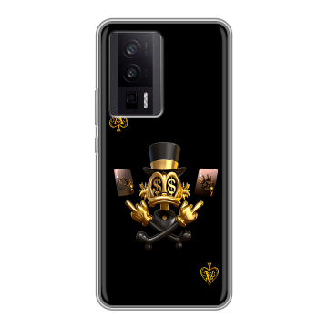 Силиконовый чехол на XIaomi Poco F5 Pro с принтом Золотой скрудж макдак