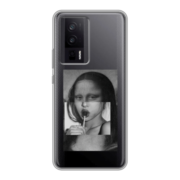 Силиконовый чехол на XIaomi Poco F5 Pro с принтом Мона Лиза
