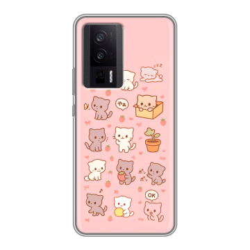 Силиконовый чехол на XIaomi Poco F5 Pro с принтом Hello Kitty Хелоу Кити Силиконовый чехол на XIaomi Poco F5 Pro с принтом Hello Kitty Хелоу Кити