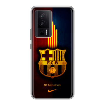 Силиконовый чехол на XIaomi Poco F5 Pro с принтом Барселона Barcelona