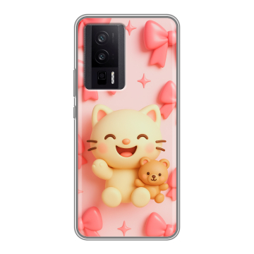 Силиконовый чехол на XIaomi Poco F5 Pro с принтом для девочек