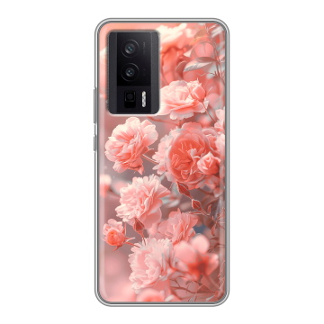 Силиконовый чехол на XIaomi Poco F5 Pro с принтом Розы цветы