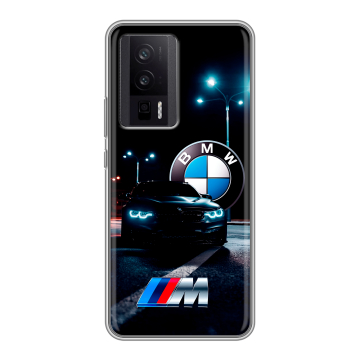Силиконовый чехол на XIaomi Poco F5 Pro с принтом БМВ BMW