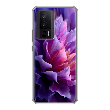 Силиконовый чехол на XIaomi Poco F5 Pro с принтом женский цветы Силиконовый чехол на XIaomi Poco F5 Pro с принтом женский цветы