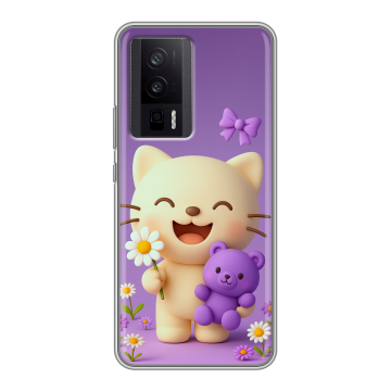 Силиконовый чехол на XIaomi Poco F5 Pro с принтом для девочек