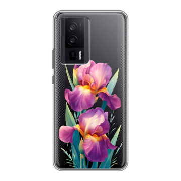 Силиконовый чехол на XIaomi Poco F5 Pro с принтом Цветы орхидеи Силиконовый чехол на XIaomi Poco F5 Pro с принтом Цветы орхидеи