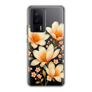 Силиконовый чехол на XIaomi Poco F5 Pro с принтом Цветы Силиконовый чехол на XIaomi Poco F5 Pro с принтом Цветы