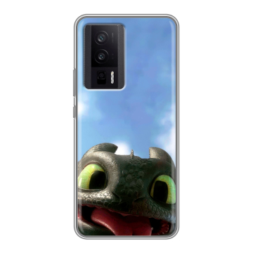 Силиконовый чехол на XIaomi Poco F5 Pro с принтом Как приручить дракона