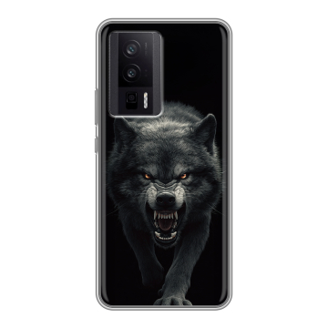 Силиконовый чехол на XIaomi Poco F5 Pro с принтом Волк
