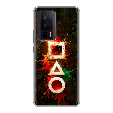 Силиконовый чехол на XIaomi Poco F5 Pro с принтом Squid Game Игра кальмара