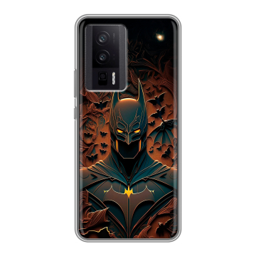 Силиконовый чехол на XIaomi Poco F5 Pro с принтом Batman Бэтмен Силиконовый чехол на XIaomi Poco F5 Pro с принтом Batman Бэтмен