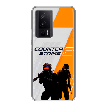 Силиконовый чехол на XIaomi Poco F5 Pro с принтом Counter Strike