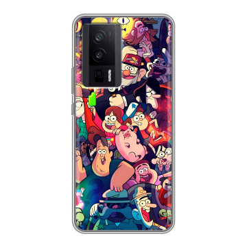 Силиконовый чехол на XIaomi Poco F5 Pro с принтом Gravity Falls Гравити Фолз
