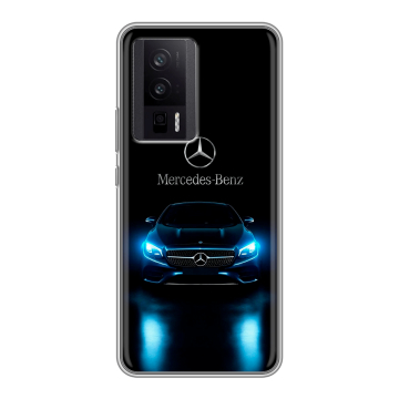 Силиконовый чехол на XIaomi Poco F5 Pro с принтом Mercedes Мерседес