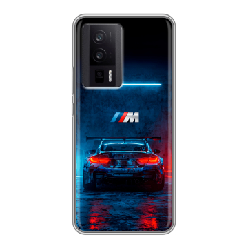 Силиконовый чехол на XIaomi Poco F5 Pro с принтом BMW БМВ