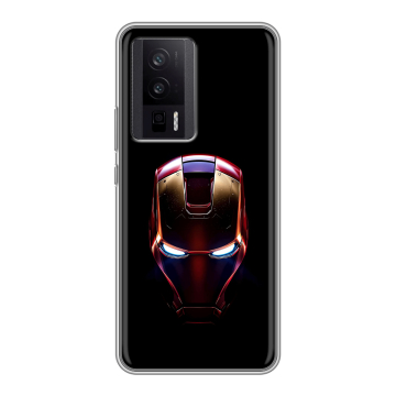 Силиконовый чехол на XIaomi Poco F5 Pro с принтом IronMan Железный человек