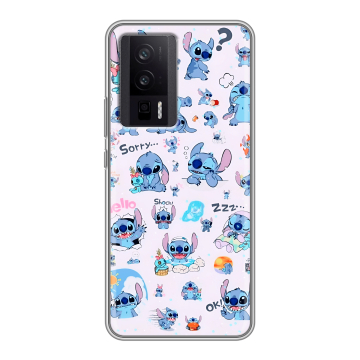 Силиконовый чехол на XIaomi Poco F5 Pro с принтом Лило и Стич