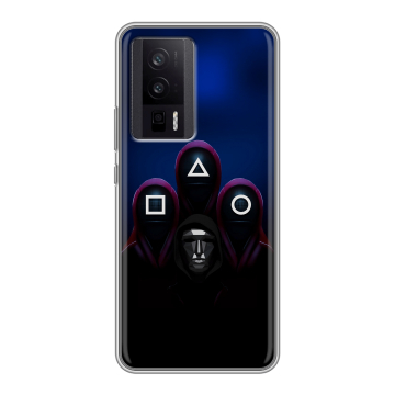 Силиконовый чехол на XIaomi Poco F5 Pro с принтом Игра Кальмара Силиконовый чехол на XIaomi Poco F5 Pro с принтом Игра Кальмара
