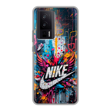Силиконовый чехол на XIaomi Poco F5 Pro с принтом Nike Найк Силиконовый чехол на XIaomi Poco F5 Pro с принтом Nike Найк