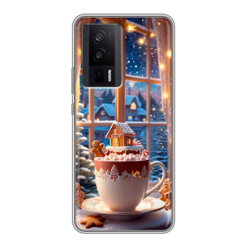 Силиконовый чехол на XIaomi Poco F5 Pro с принтом Новый год Силиконовый чехол на XIaomi Poco F5 Pro с принтом Новый год