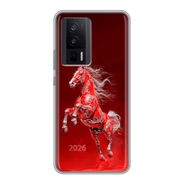 Силиконовый чехол на XIaomi Poco F5 Pro с принтом Новый год Силиконовый чехол на XIaomi Poco F5 Pro с принтом Новый год