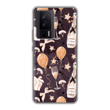Силиконовый чехол на XIaomi Poco F5 Pro с принтом Новый год Силиконовый чехол на XIaomi Poco F5 Pro с принтом Новый год
