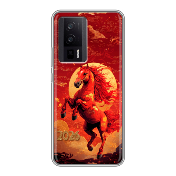 Силиконовый чехол на XIaomi Poco F5 Pro с принтом Новый год Силиконовый чехол на XIaomi Poco F5 Pro с принтом Новый год