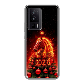 Силиконовый чехол на XIaomi Poco F5 Pro с принтом Новый год Силиконовый чехол на XIaomi Poco F5 Pro с принтом Новый год