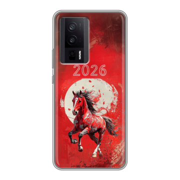 Силиконовый чехол на XIaomi Poco F5 Pro с принтом Новый год Силиконовый чехол на XIaomi Poco F5 Pro с принтом Новый год
