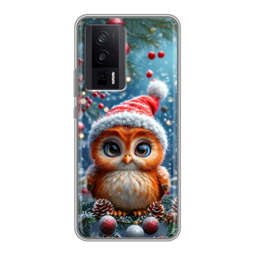 Силиконовый чехол на XIaomi Poco F5 Pro с принтом Новый год Силиконовый чехол на XIaomi Poco F5 Pro с принтом Новый год