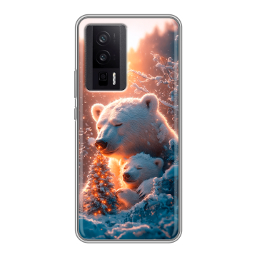 Силиконовый чехол на XIaomi Poco F5 Pro с принтом Новый год Силиконовый чехол на XIaomi Poco F5 Pro с принтом Новый год