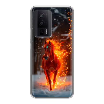 Силиконовый чехол на XIaomi Poco F5 Pro с принтом Новый год Силиконовый чехол на XIaomi Poco F5 Pro с принтом Новый год