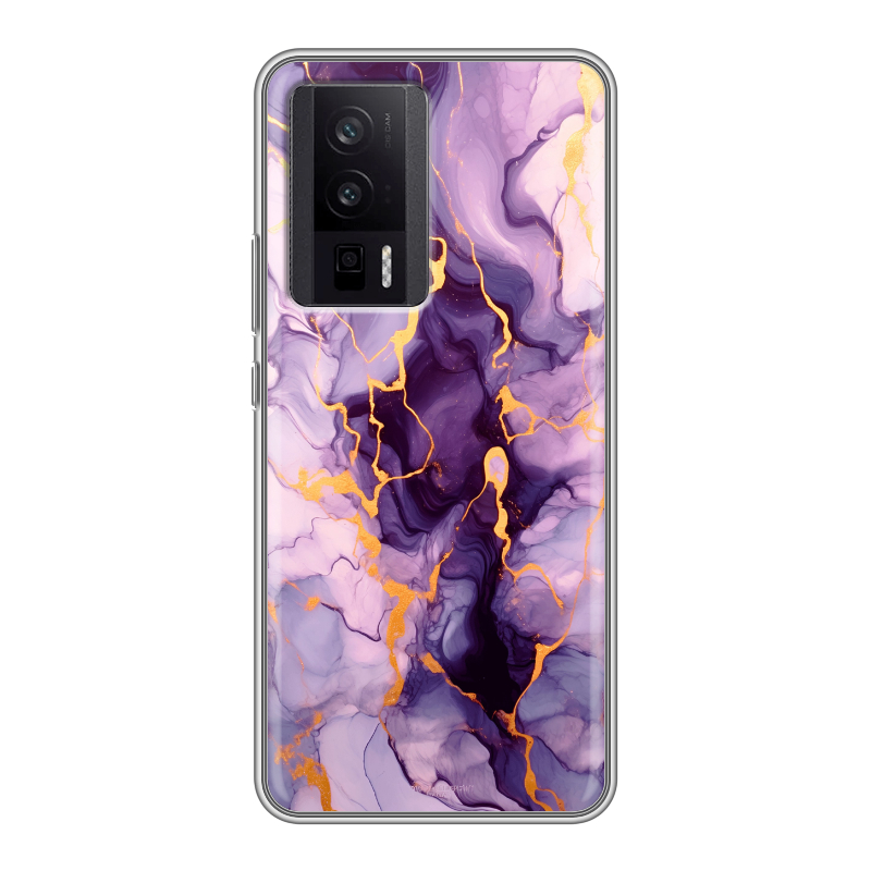 Силиконовый противоударный чехол на XIaomi Poco F5 Pro с принтом Мрамор Силиконовый противоударный чехол на XIaomi Poco F5 Pro с принтом Мрамор