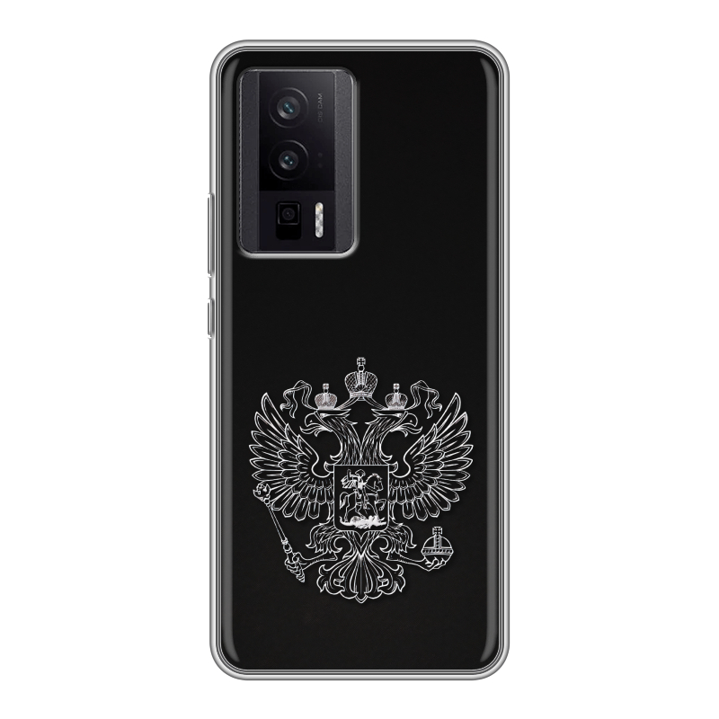 Силиконовый чехол на XIaomi Poco F5 Pro с принтом Герб России Силиконовый чехол на XIaomi Poco F5 Pro с принтом Герб России