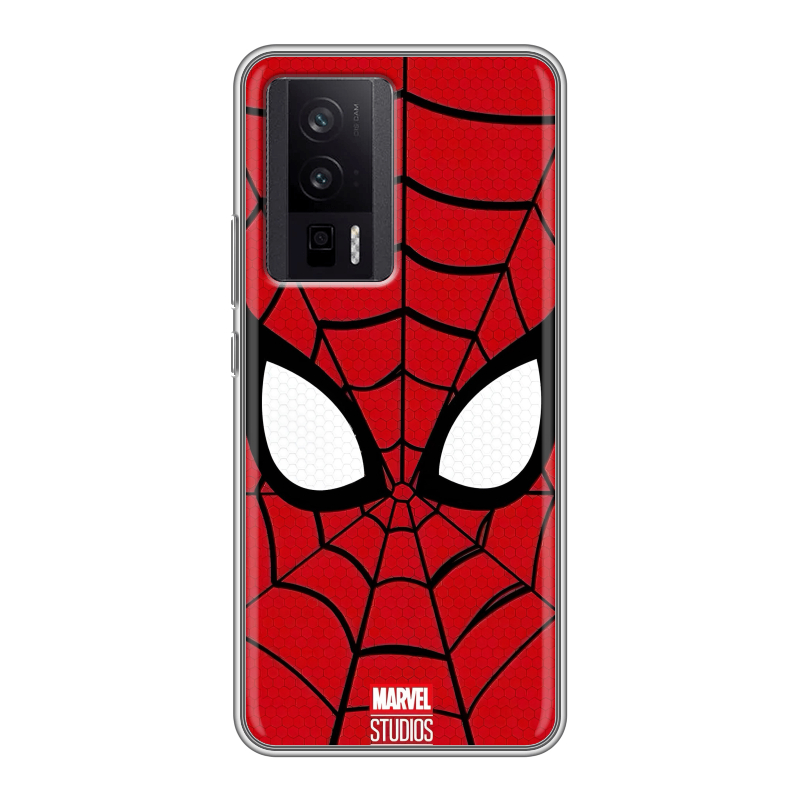 Силиконовый противоударный чехол на XIaomi Poco F5 Pro с принтом человек паук spiderman Силиконовый противоударный чехол на XIaomi Poco F5 Pro с принтом человек паук spiderman