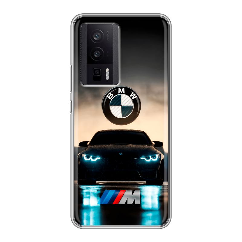 Силиконовый чехол на XIaomi Poco F5 Pro с принтом БМВ BMW Силиконовый чехол на XIaomi Poco F5 Pro с принтом БМВ BMW