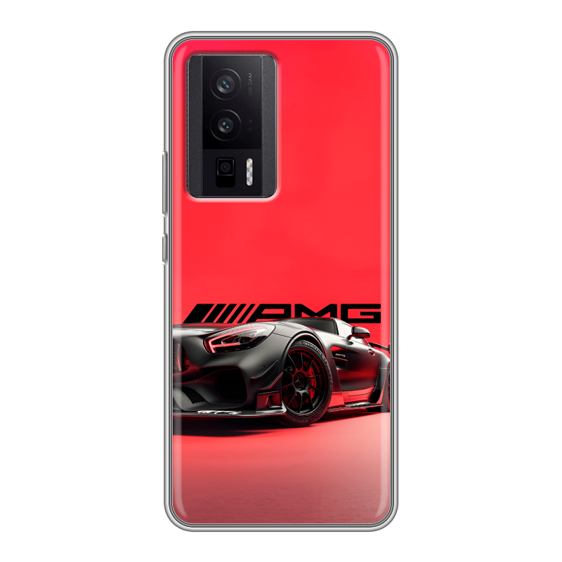Силиконовый чехол на XIaomi Poco F5 Pro с принтом Мерседес Mercedes AMG Силиконовый чехол на XIaomi Poco F5 Pro с принтом Мерседес Mercedes AMG